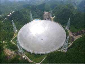 中国“天眼”500米口径球面射电望远镜（简称FAST）工程使用我公司一台6517型塔式起重机配合施工